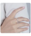 Cute Minimalist Designed Silver Ring NSR-4132